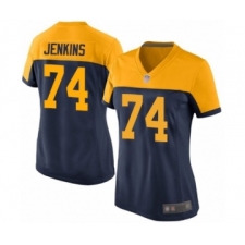 Women's Green Bay Packers #74 Elgton Jenkins Game Navy Blue Alternate Football Jersey