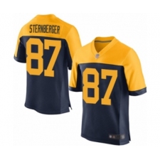 Men's Green Bay Packers #87 Jace Sternberger Elite Navy Blue Alternate Football Jersey