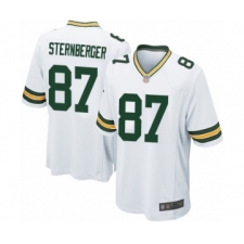 Men's Green Bay Packers #87 Jace Sternberger Game White Football Jersey