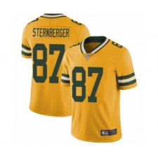 Men's Green Bay Packers #87 Jace Sternberger Limited Gold Rush Vapor Untouchable Football Jersey