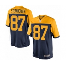Men's Green Bay Packers #87 Jace Sternberger Limited Navy Blue Alternate Football Jersey