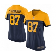 Women's Green Bay Packers #87 Jace Sternberger Game Navy Blue Alternate Football Jersey