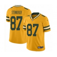 Women's Green Bay Packers #87 Jace Sternberger Limited Gold Inverted Legend Football Jersey