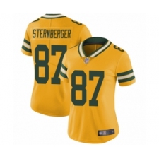 Women's Green Bay Packers #87 Jace Sternberger Limited Gold Rush Vapor Untouchable Football Jersey