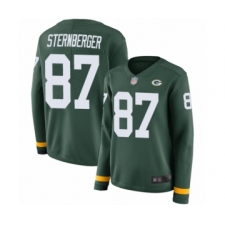 Women's Green Bay Packers #87 Jace Sternberger Limited Green Therma Long Sleeve Football Jersey