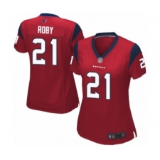 Women's Houston Texans #21 Bradley Roby Game Red Alternate Football Jersey