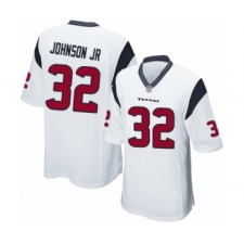 Men's Houston Texans #32 Lonnie Johnson Game White Football Jersey