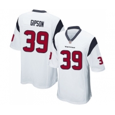 Men's Houston Texans #39 Tashaun Gipson Game White Football Jersey
