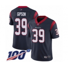 Men's Houston Texans #39 Tashaun Gipson Navy Blue Team Color Vapor Untouchable Limited Player 100th Season Football Jersey