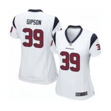 Women's Houston Texans #39 Tashaun Gipson Game White Football Jersey