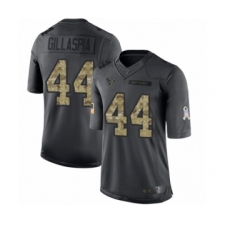 Men's Houston Texans #44 Cullen Gillaspia Limited Black 2016 Salute to Service Football Jersey