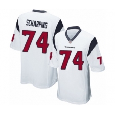 Men's Houston Texans #74 Max Scharping Game White Football Jersey