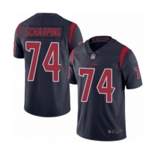 Men's Houston Texans #74 Max Scharping Limited Navy Blue Rush Vapor Untouchable Football Jersey