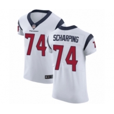 Men's Houston Texans #74 Max Scharping White Vapor Untouchable Elite Player Football Jersey