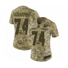 Women's Houston Texans #74 Max Scharping Limited Camo 2018 Salute to Service Football Jersey