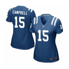 Women's Indianapolis Colts #15 Parris Campbell Game Royal Blue Team Color Football Jersey