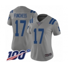 Women's Indianapolis Colts #17 Devin Funchess Limited Gray Inverted Legend 100th Season Football Jersey