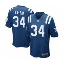 Men's Indianapolis Colts #34 Rock Ya-Sin Game Royal Blue Team Color Football Jersey