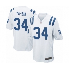 Men's Indianapolis Colts #34 Rock Ya-Sin Game White Football Jersey
