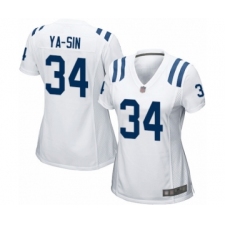 Women's Indianapolis Colts #34 Rock Ya-Sin Game White Football Jersey