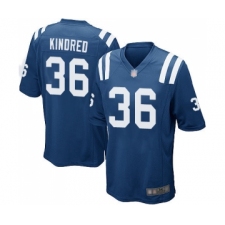 Men's Indianapolis Colts #36 Derrick Kindred Game Royal Blue Team Color Football Jersey