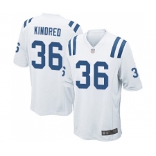 Men's Indianapolis Colts #36 Derrick Kindred Game White Football Jersey