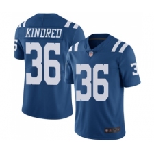 Men's Indianapolis Colts #36 Derrick Kindred Limited Royal Blue Rush Vapor Untouchable Football Jersey