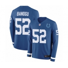 Men's Indianapolis Colts #52 Ben Banogu Limited Blue Therma Long Sleeve Football Jersey