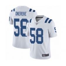Men's Indianapolis Colts #58 Bobby Okereke White Vapor Untouchable Limited Player Football Jersey
