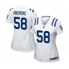 Women's Indianapolis Colts #58 Bobby Okereke Game White Football Jersey