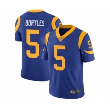 Youth Los Angeles Rams #5 Blake Bortles Royal Blue Alternate Vapor Untouchable Limited Player Football Jersey