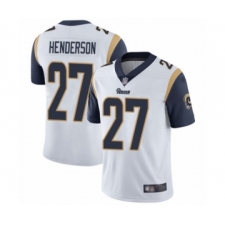 Men's Los Angeles Rams #27 Darrell Henderson White Vapor Untouchable Limited Player Football Jersey