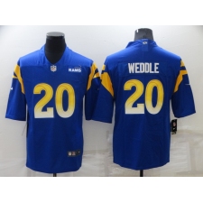 Men's Los Angeles Rams #20 Eric Weddle Blue Vapor Untouchable Limited Player Jersey