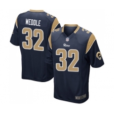 Men's Los Angeles Rams #32 Eric Weddle Game Navy Blue Team Color Football Jersey