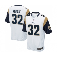 Men's Los Angeles Rams #32 Eric Weddle Game White Football Jersey