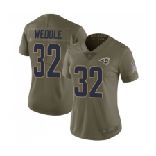 Women's Los Angeles Rams #32 Eric Weddle Limited Olive 2017 Salute to Service Football Jersey