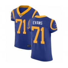 Men's Los Angeles Rams #71 Bobby Evans Royal Blue Alternate Vapor Untouchable Elite Player Football Jersey