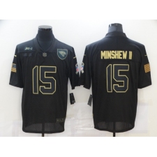 Men's Jacksonville Jaguars #15 Gardner Minshew II Black Nike 2020 Salute To Service Limited Jersey