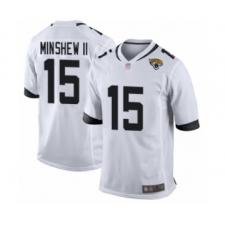 Men's Jacksonville Jaguars #15 Gardner Minshew II Game White Football Jersey