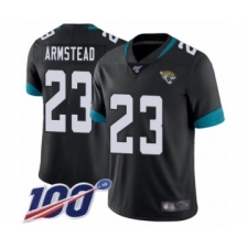 Men's Jacksonville Jaguars #23 Ryquell Armstead Black Team Color Vapor Untouchable Limited Player 100th Season Football Jersey