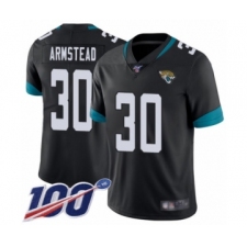 Men's Jacksonville Jaguars #30 Ryquell Armstead Black Team Color Vapor Untouchable Limited Player 100th Season Football Jersey