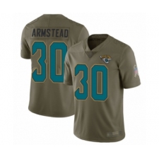 Men's Jacksonville Jaguars #30 Ryquell Armstead Limited Olive 2017 Salute to Service Football Jersey