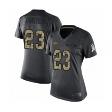 Women's Jacksonville Jaguars #23 Ryquell Armstead Limited Black 2016 Salute to Service Football Jersey