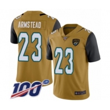 Youth Jacksonville Jaguars #23 Ryquell Armstead Limited Gold Rush Vapor Untouchable 100th Season Football Jersey