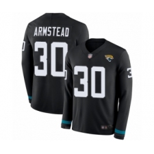Youth Jacksonville Jaguars #30 Ryquell Armstead Limited Black Therma Long Sleeve Football Jersey