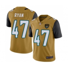 Men's Jacksonville Jaguars #47 Jake Ryan Limited Gold Rush Vapor Untouchable Football Jersey