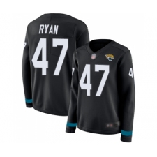 Women's Jacksonville Jaguars #47 Jake Ryan Limited Black Therma Long Sleeve Football Jersey
