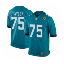 Men's Jacksonville Jaguars #75 Jawaan Taylor Game Teal Green Alternate Football Jersey