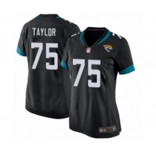 Women's Jacksonville Jaguars #75 Jawaan Taylor Game Black Team Color Football Jersey