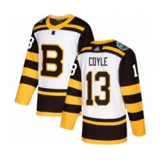 Men's Boston Bruins #13 Charlie Coyle Authentic White 2019 Winter Classic Hockey Jersey